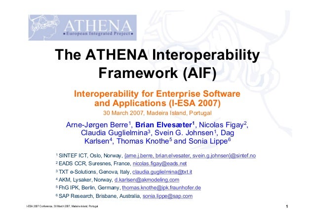 Interoperability of Enterprise Software and Applications
